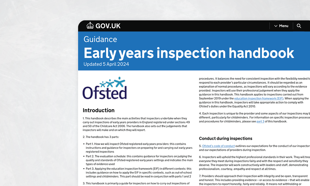 Ofsted’s new inspection framework in the Early Years Foundation Stage (EYFS)