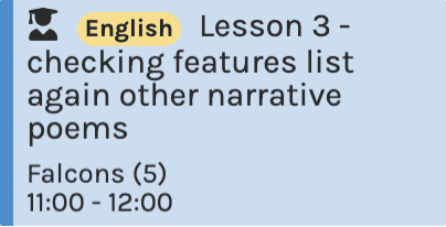 English My planner tag